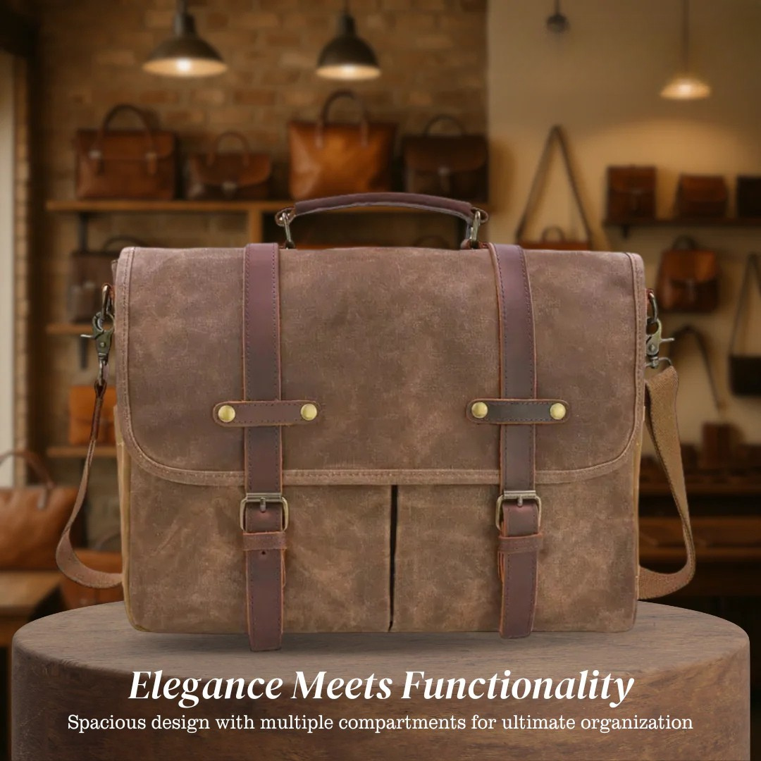 Bennett | Vintage Canvas Messenger with Leather Straps (BUY 1 GET 1 FREE)