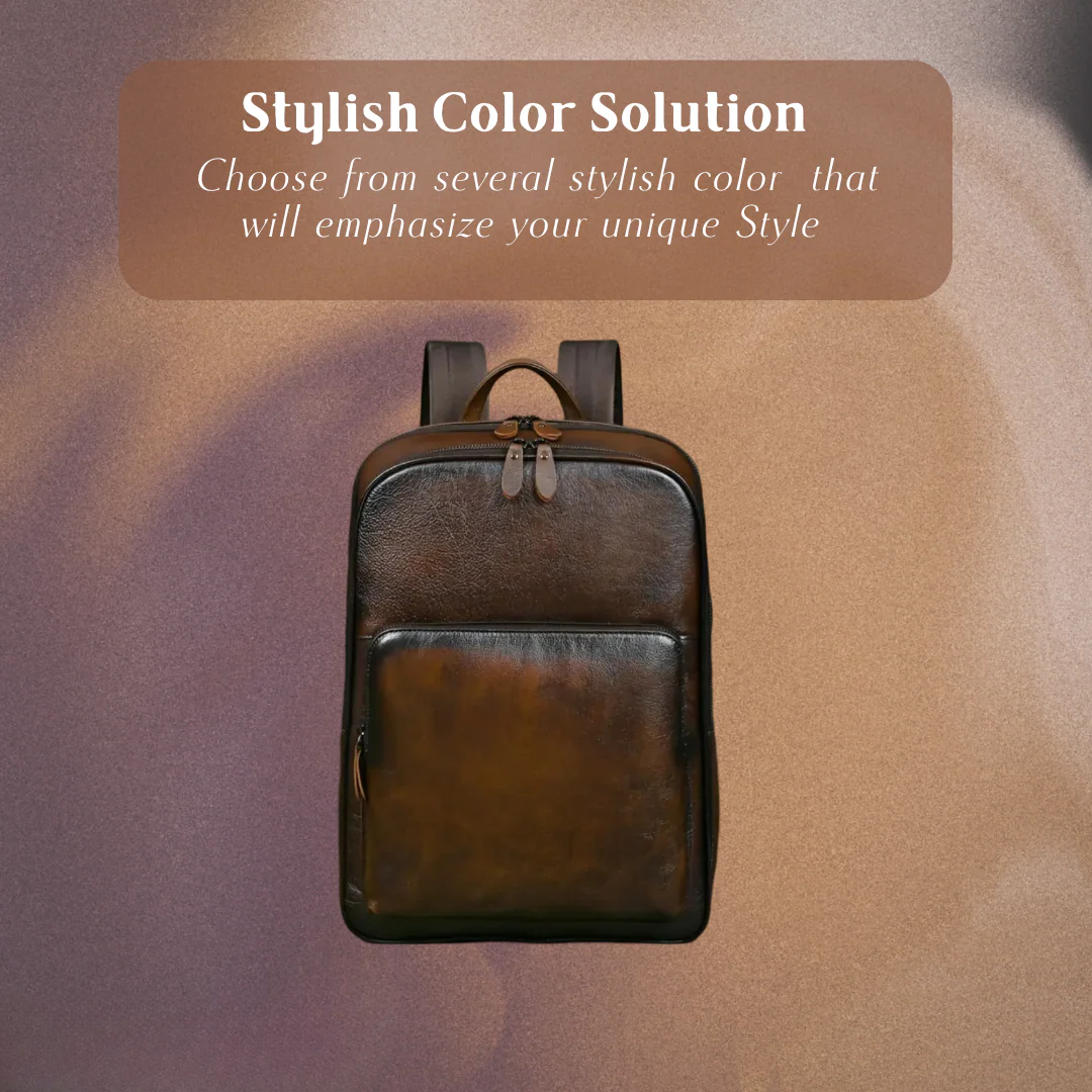 Bennett | Full-Grain Leather “Professor” Laptop Backpack