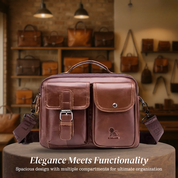 Grady | Classic Leather Shoulder Bag with Vintage Buckle Detail