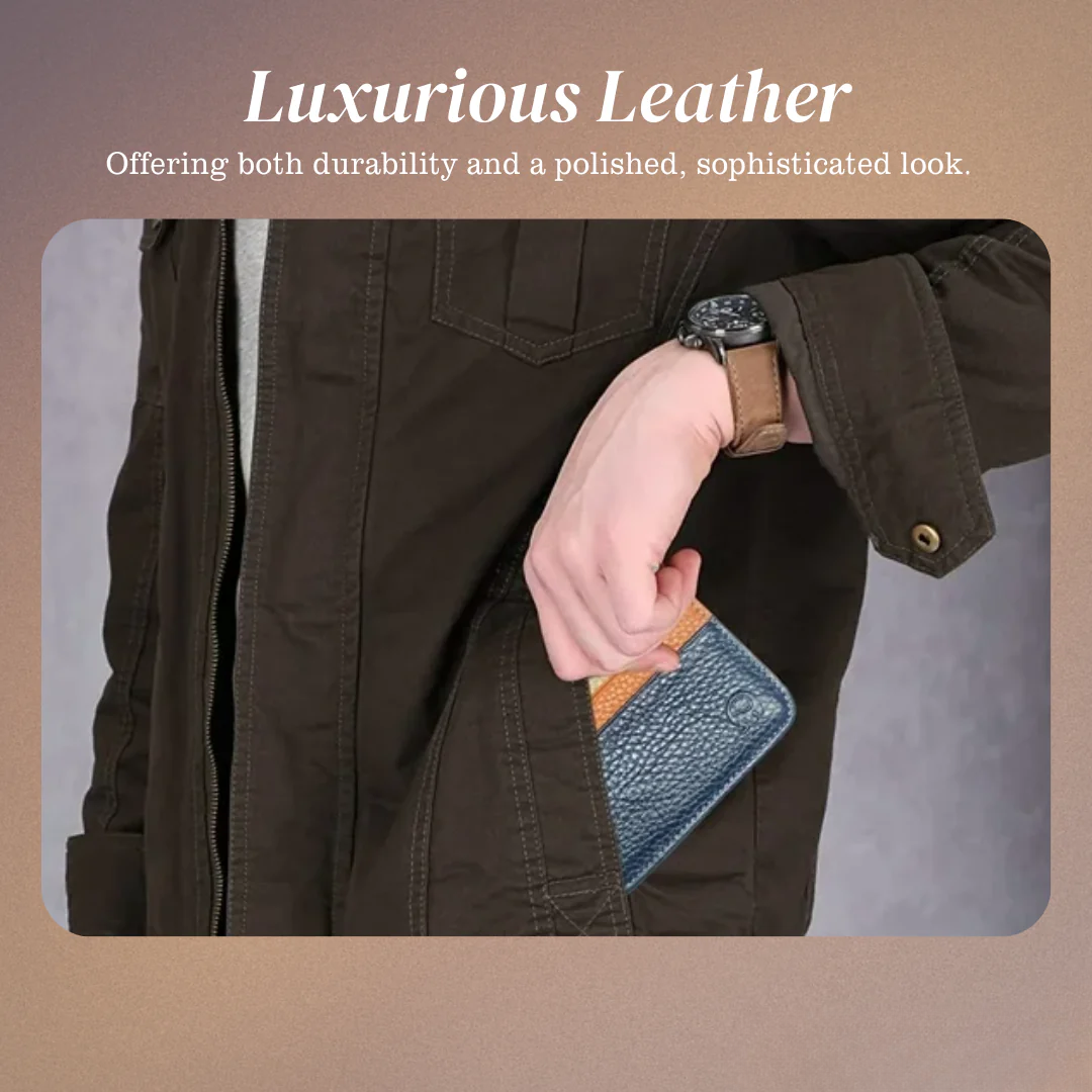 Grayson | Genuine Leather Slim Card Wallet (BUY 1 GET 1 FREE)