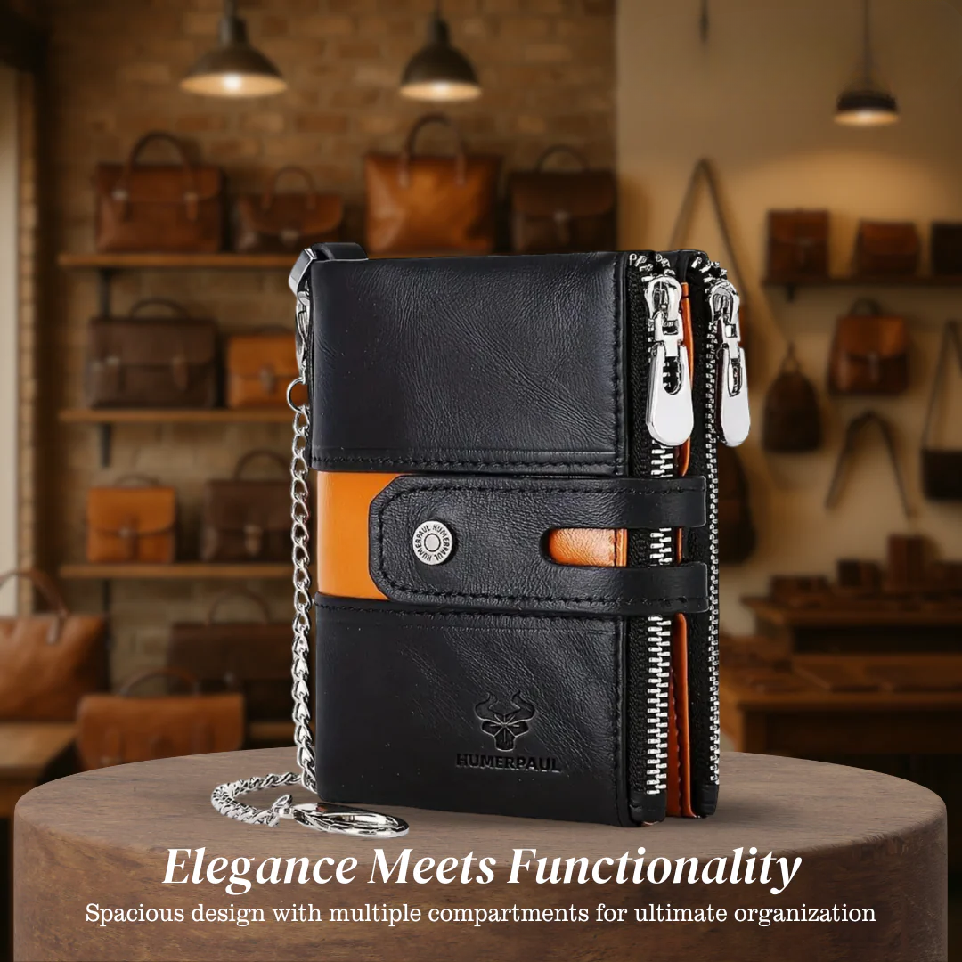 Roque | Leather Chain Strap with Multiple Compartments | Wallet