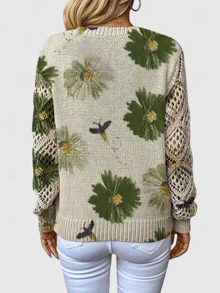 Aurelie | Elegant sweater with floral design