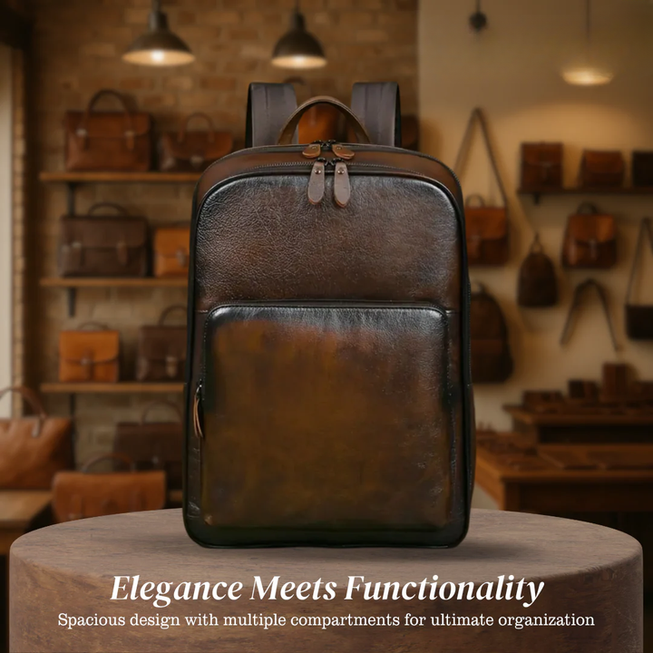 Bennett | Full-Grain Leather “Professor” Laptop Backpack