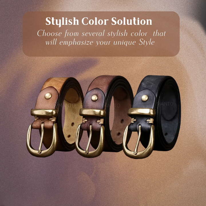 Luca | Retro Belt with Gold Buckle (BUY 1 GET 1 FREE)