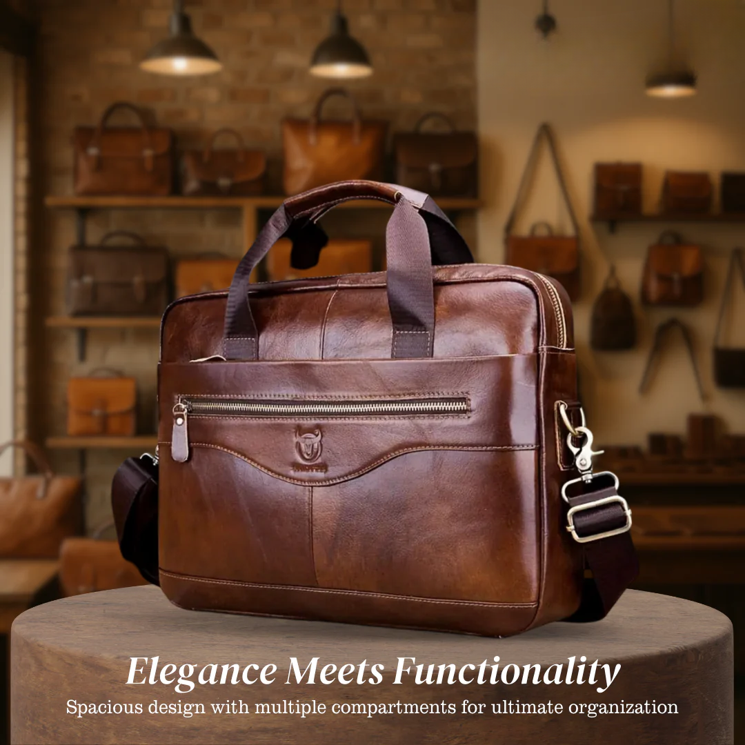 Anthony | Modern Leather Briefcase | Crossbody Bag