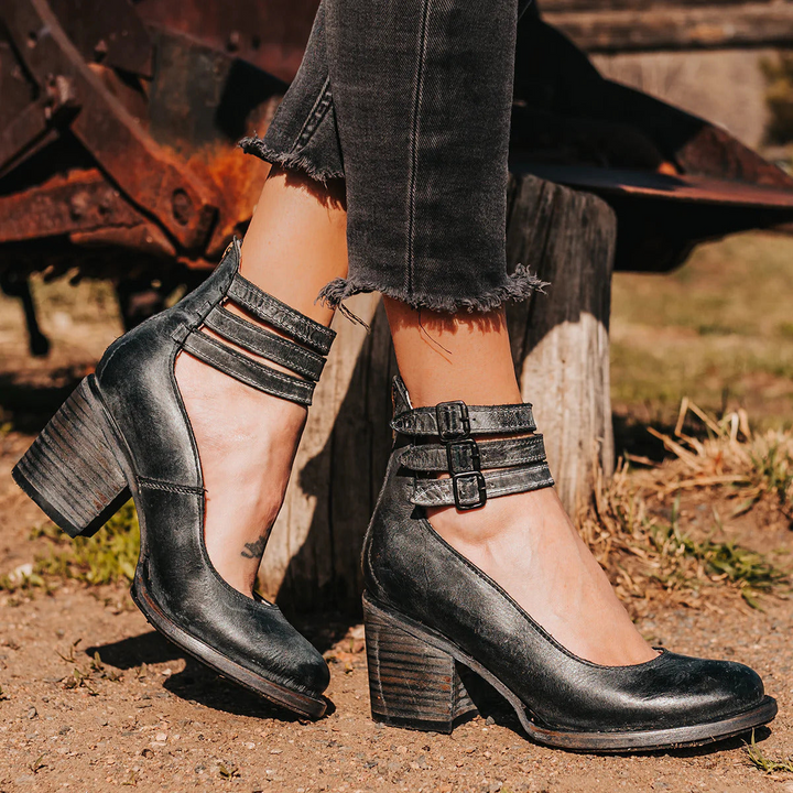 Ginevra  | Multiple-strap high heels with thick heel