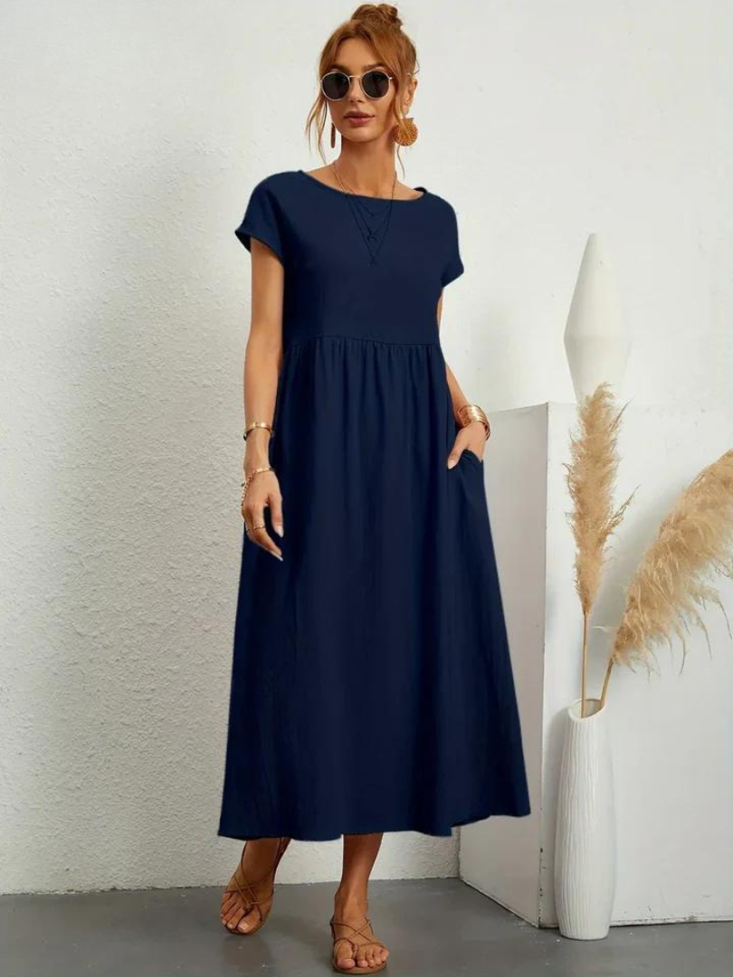 Ruby | Elegant Essential Dress Made of Cotton and Linen