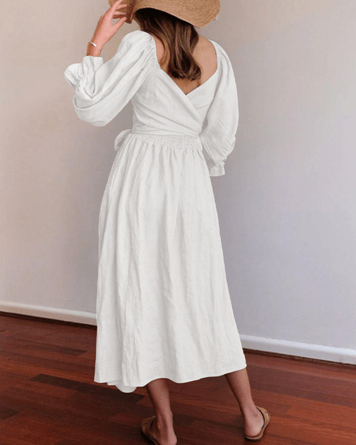 Tana | French Dress with Ruffle Sleeves
