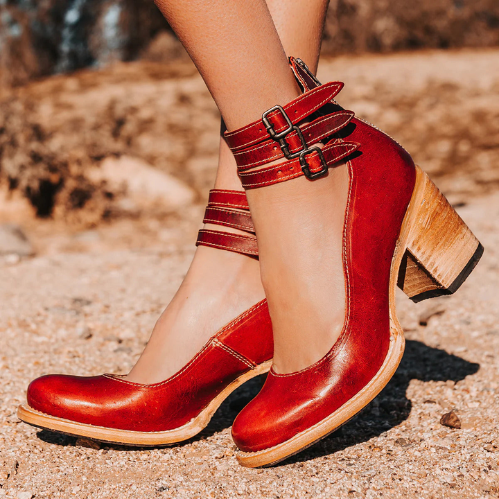 Ginevra  | Multiple-strap high heels with thick heel