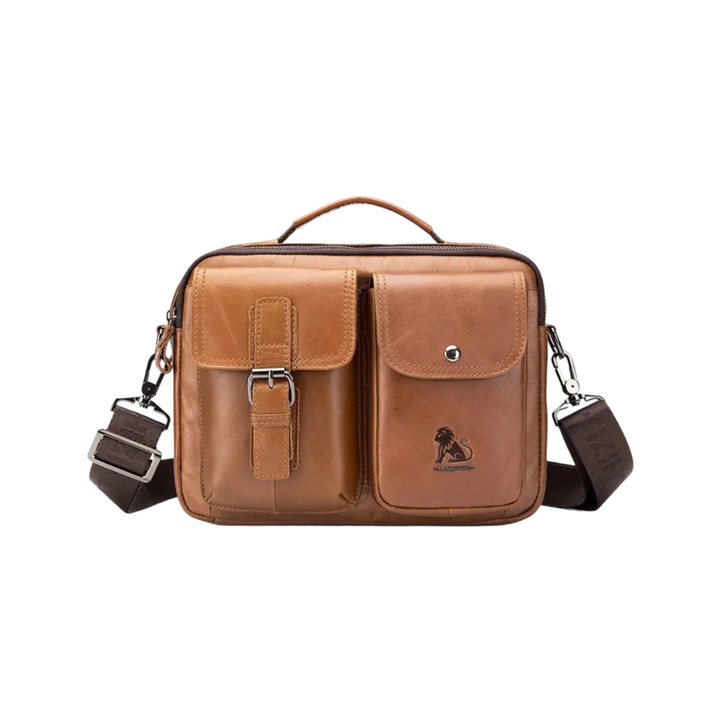 Grady | Classic Leather Shoulder Bag with Vintage Buckle Detail