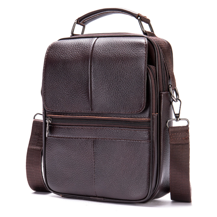 Jasper | Leather Courier Shoulder Bag for Men