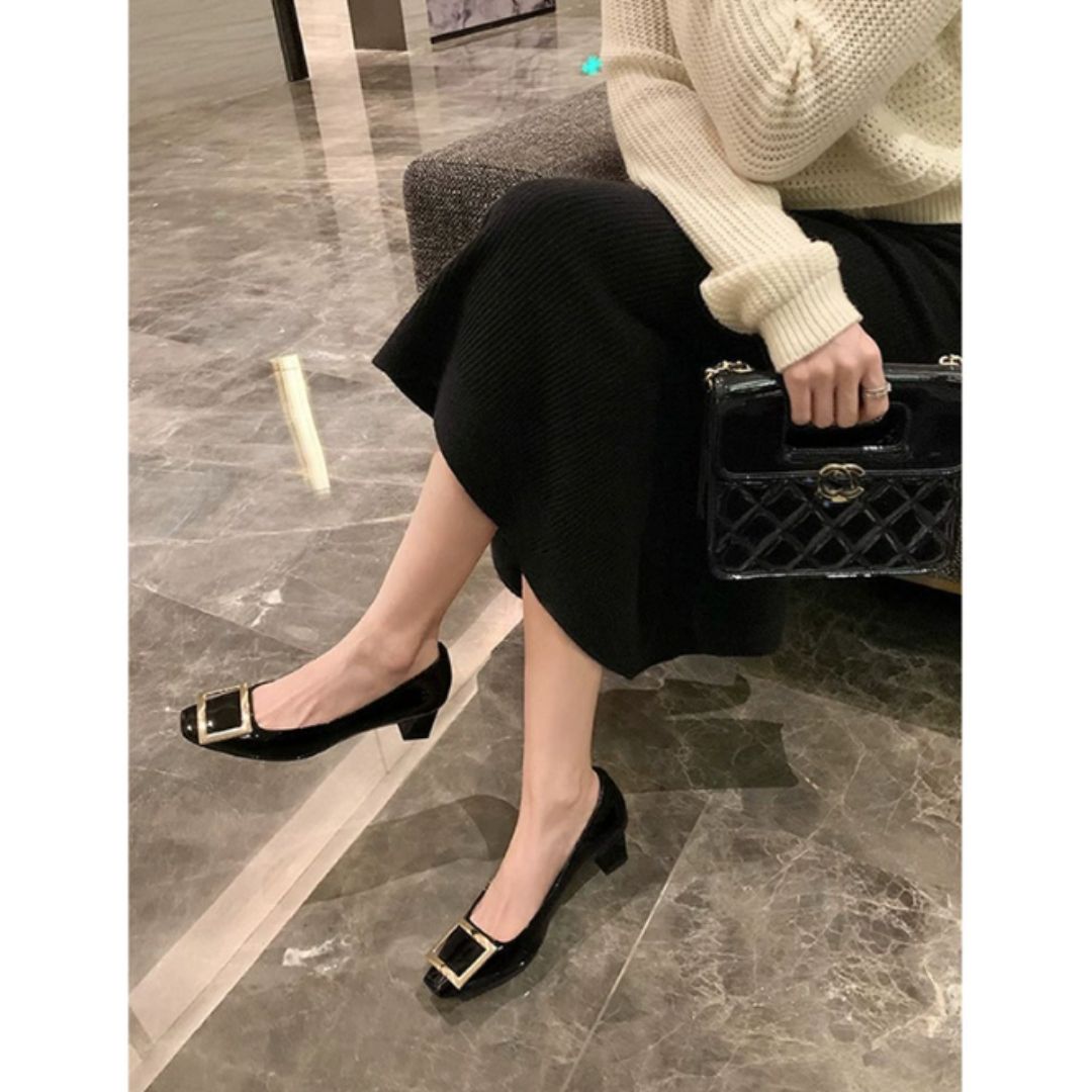 Narella™ | Elegant medium-heeled square-toe sandals