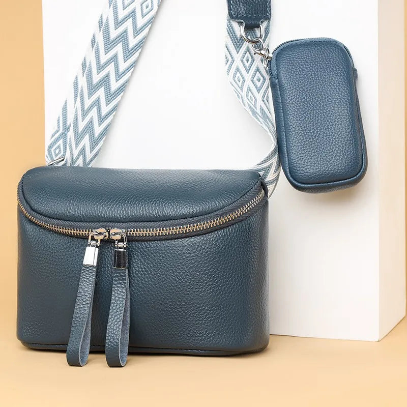 Nina | Top-zip Leather Shoulder Bag