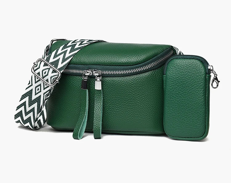 Nina | Top-zip Leather Shoulder Bag