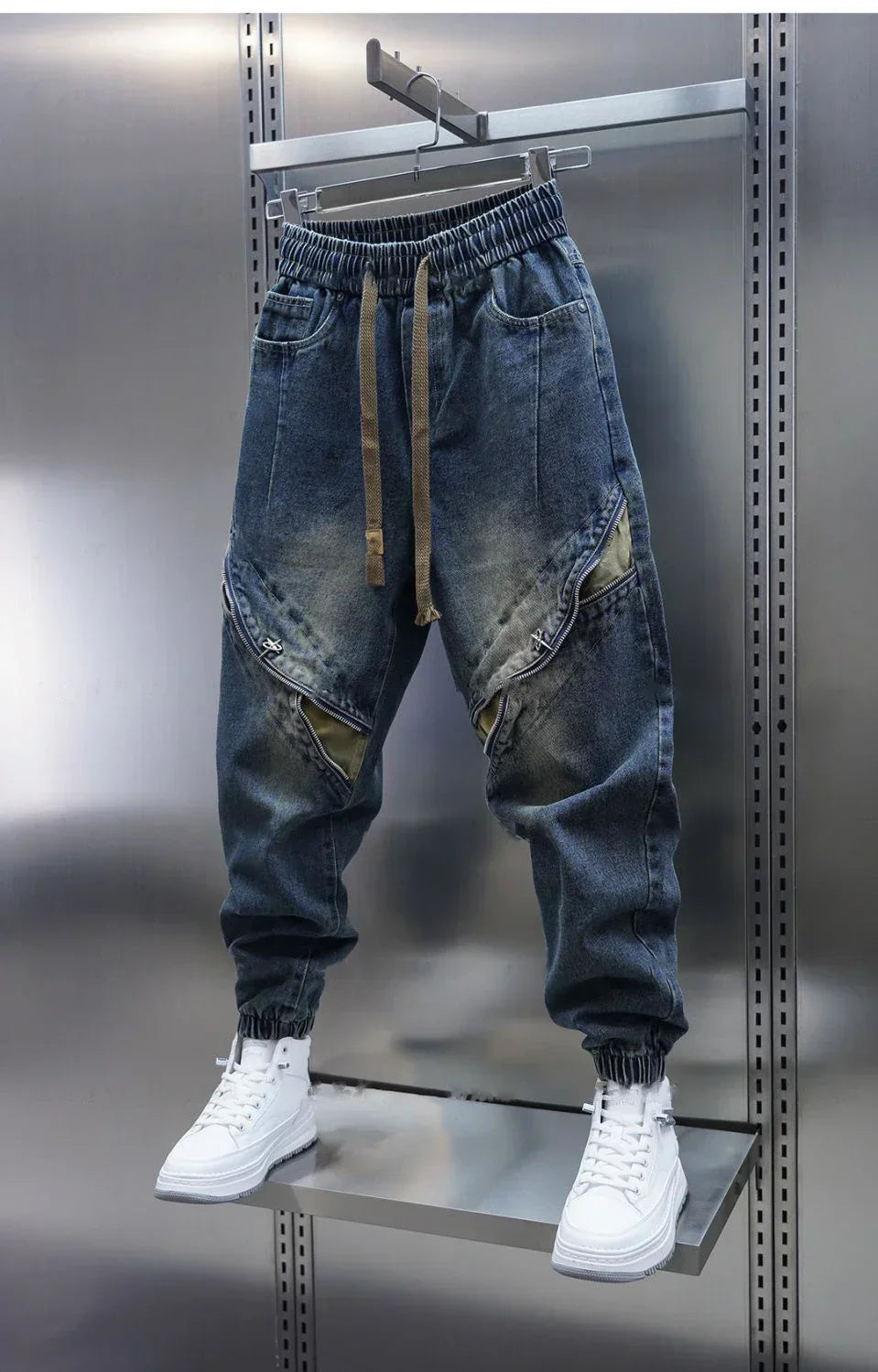 Erick | Baggy Denim Trousers with Belt