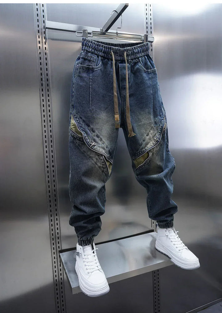 Erick | Baggy Denim Trousers with Belt