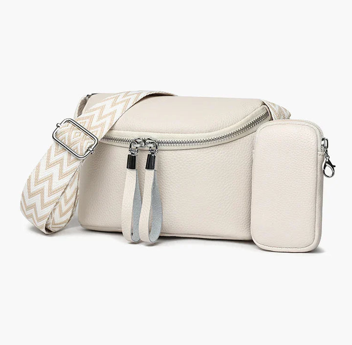 Nina | Top-zip Leather Shoulder Bag