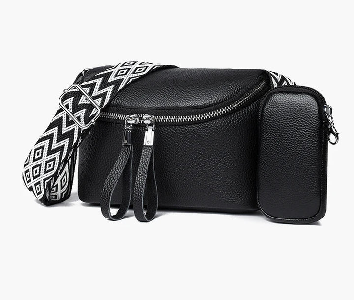 Nina | Top-zip Leather Shoulder Bag