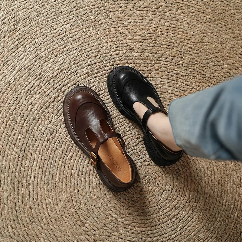 Mary Janes - Elegant Leather Shoe