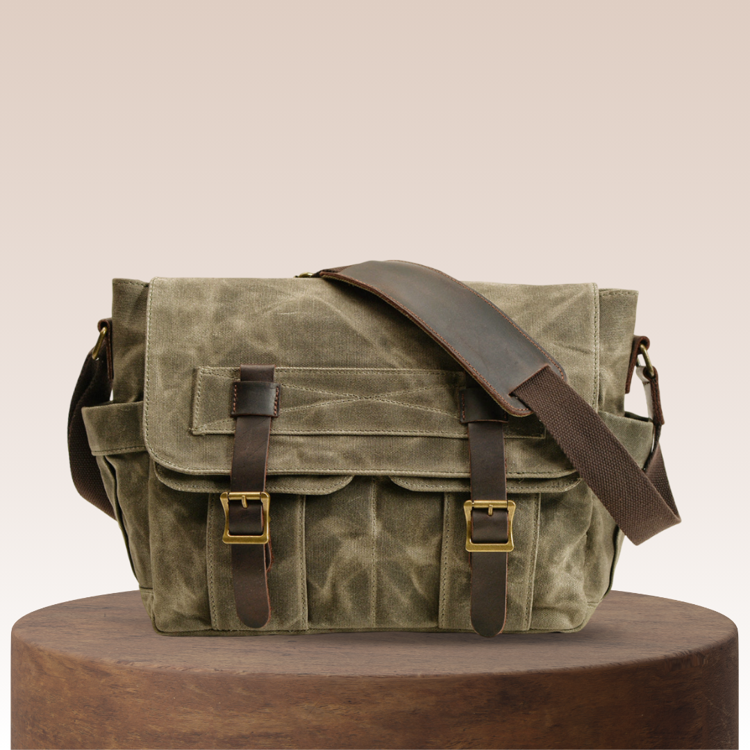 Lester | Retro Textured Canvas Leather | Shoulder Bag