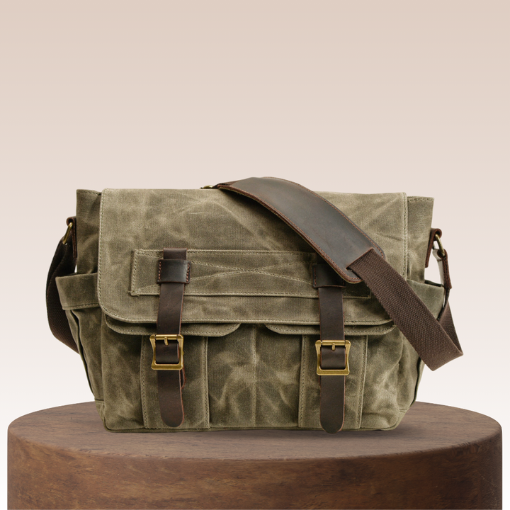Lester | Retro Textured Canvas Leather | Shoulder Bag