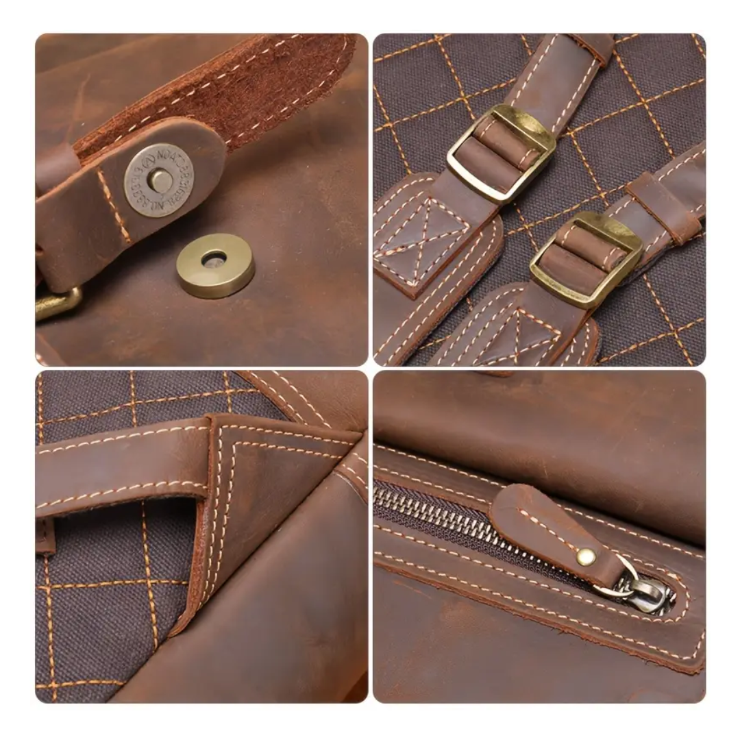 Stephen | Vintage Leather Roll-Top | Backpack