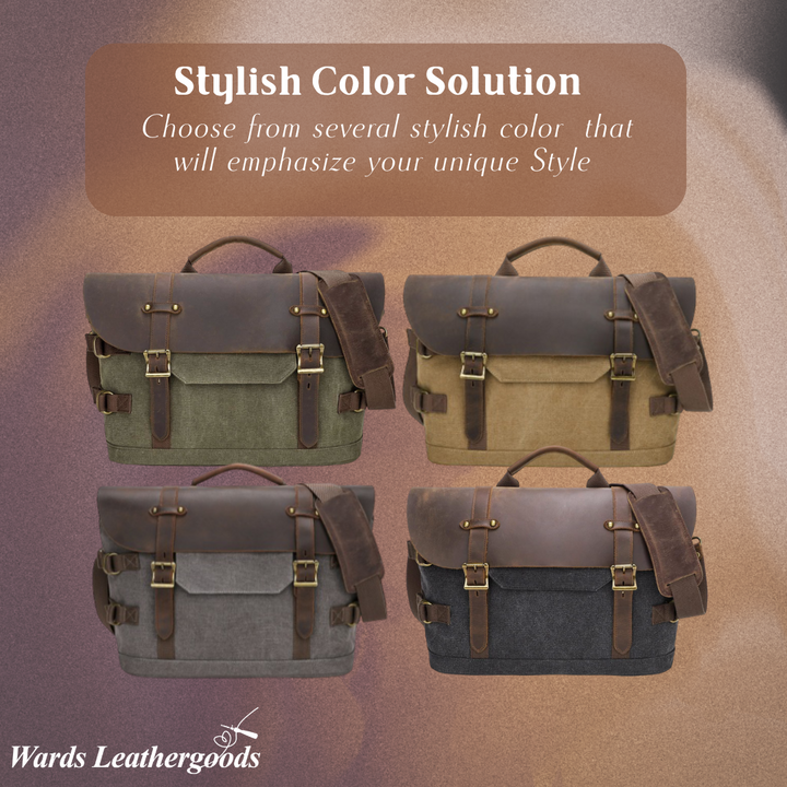 David | Rugged Classic Leather | Messenger Bag