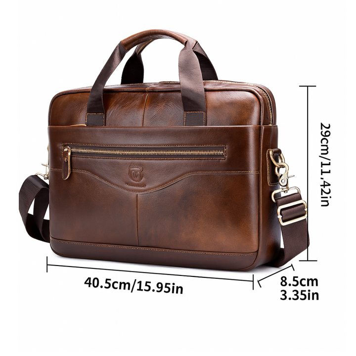 Jacob | Leather Spacious Briefcase | Messenger Bag