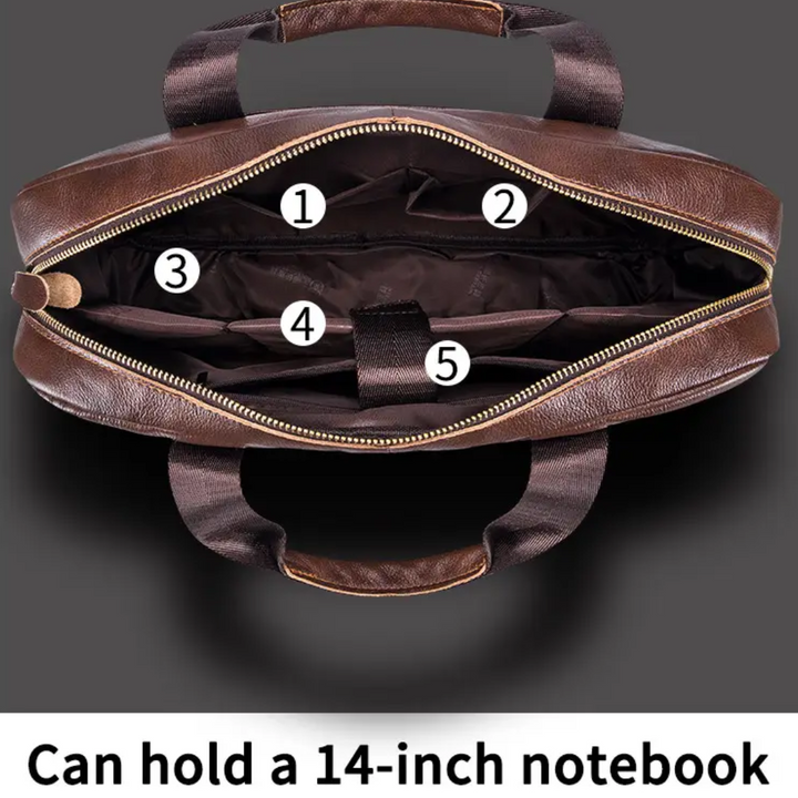 Jacob | Leather Spacious Briefcase | Messenger Bag