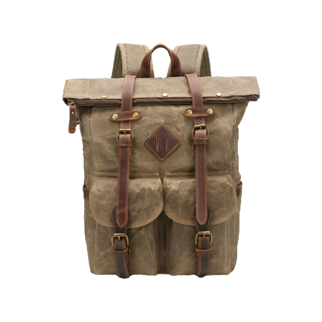 Edriel | Laptop Leather Roll-Top | Backpack