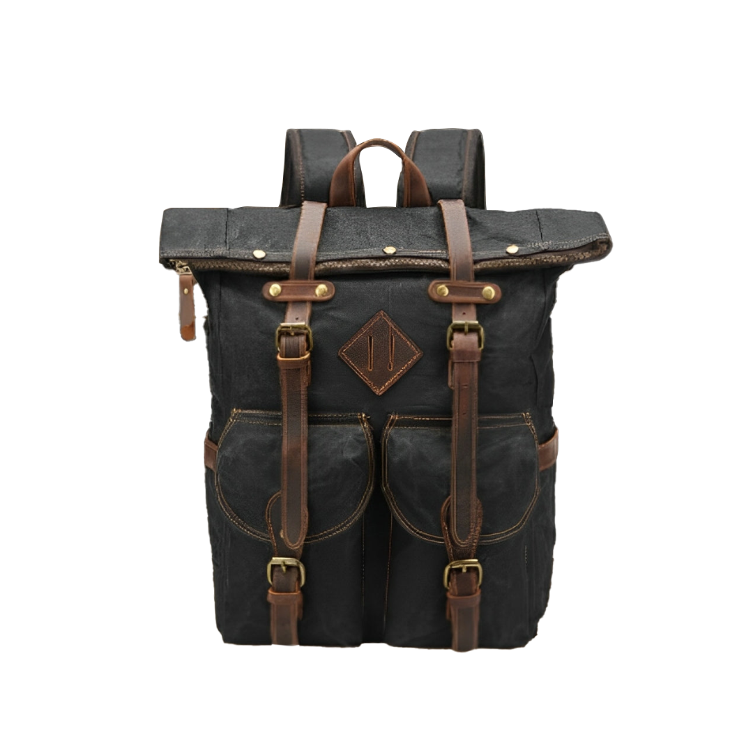 Edriel | Laptop Leather Roll-Top | Backpack