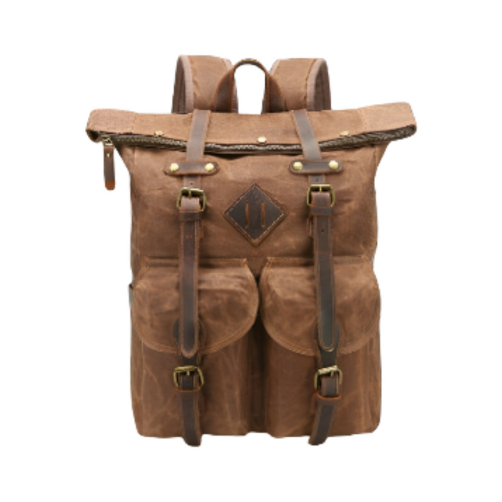 Edriel | Laptop Leather Roll-Top | Backpack