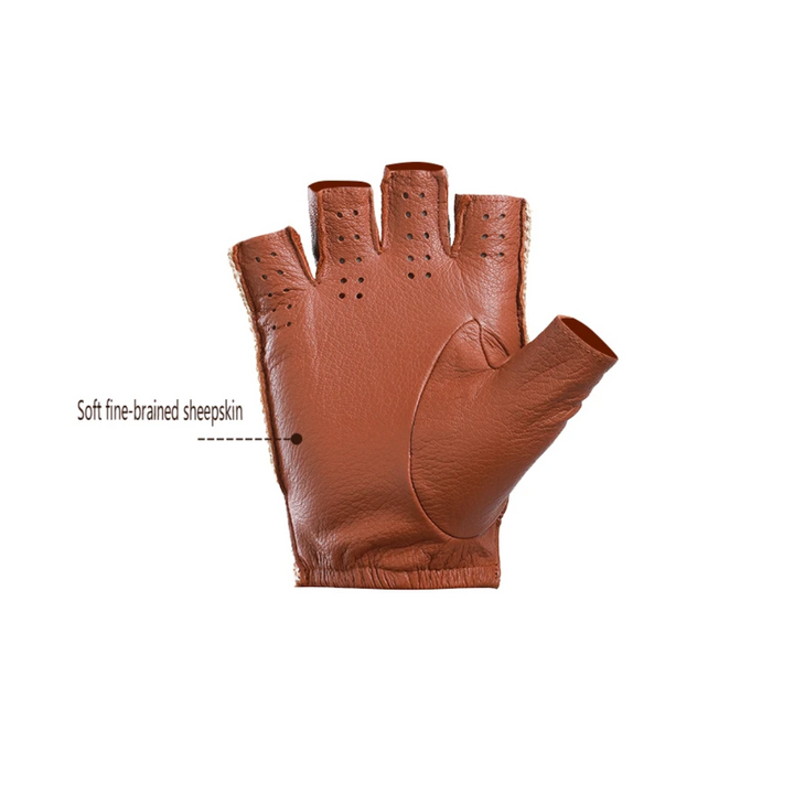 Cillian | Leather Knit Fingerless Driving Gloves (BUY 1 GET 1 FREE)