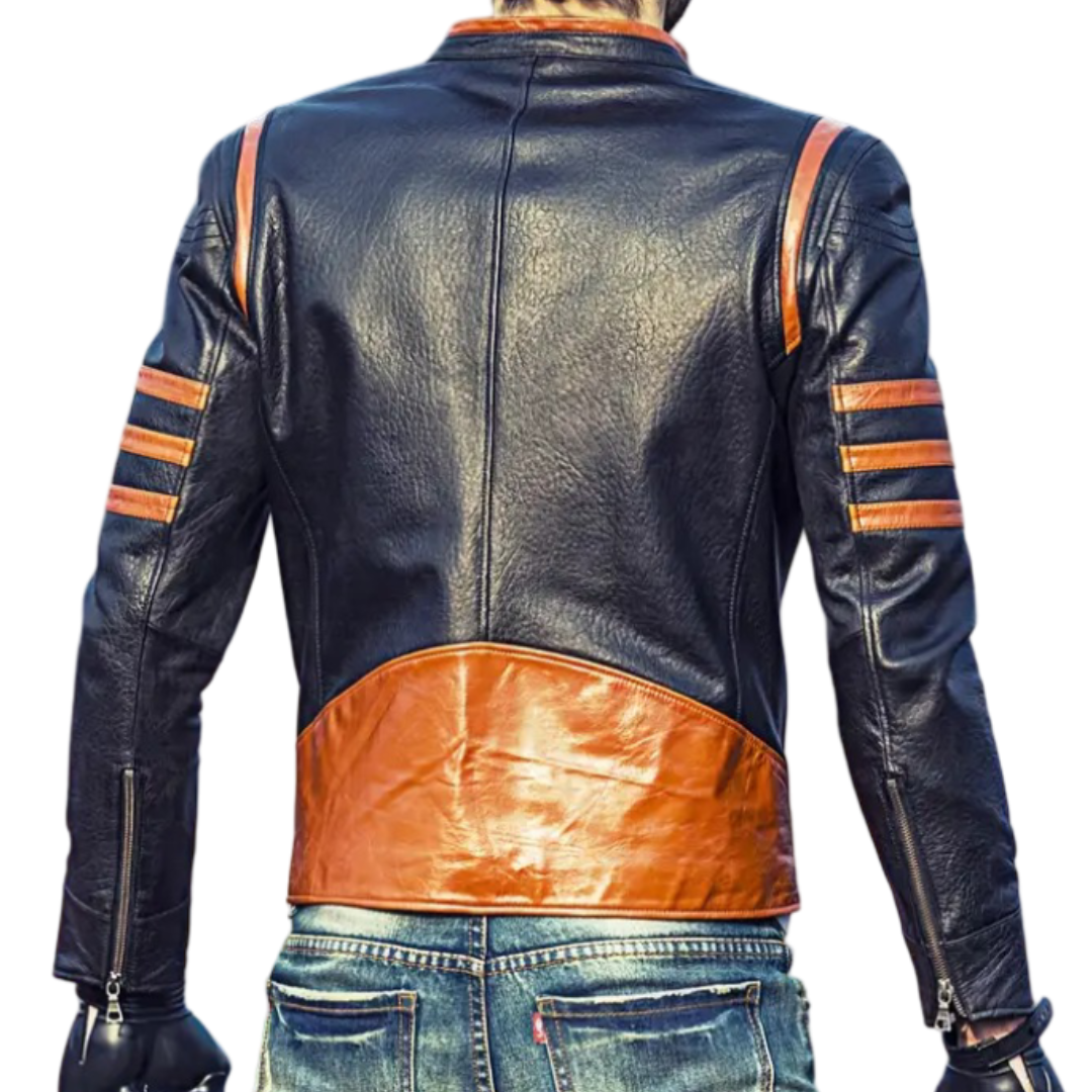 Evan | Men’s Wolverine Motorcycle Leather Jacket