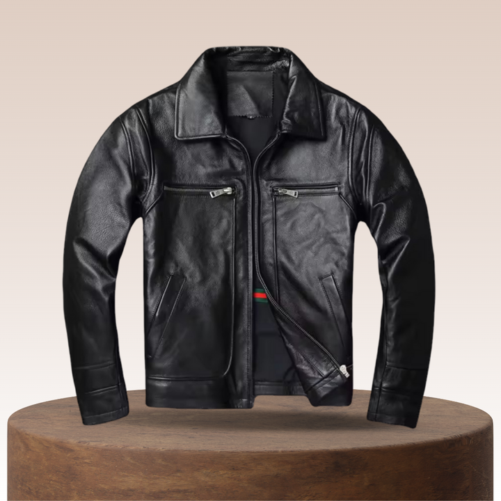 Thomas | Rugged Trucker Style Leather Jacket