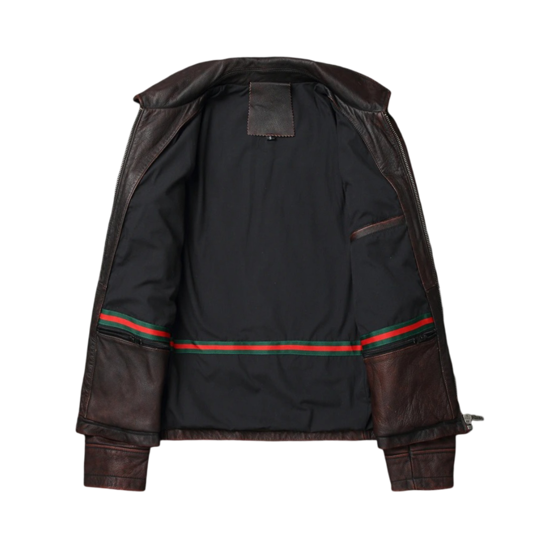 Thomas | Rugged Trucker Style Leather Jacket