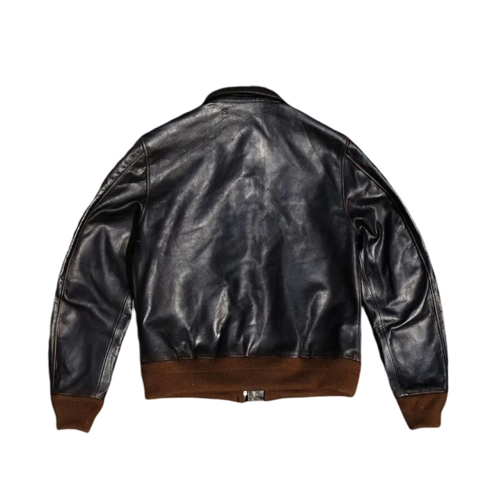 Samuel | Military Style A-2 Flight Leather Jacket