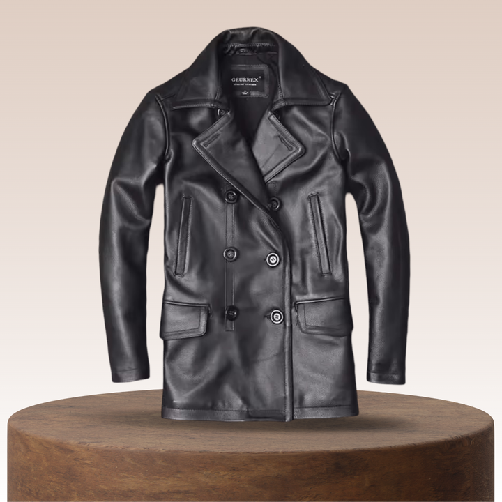 Ford | Men's Cowhide Double-Breasted Leather Jacket