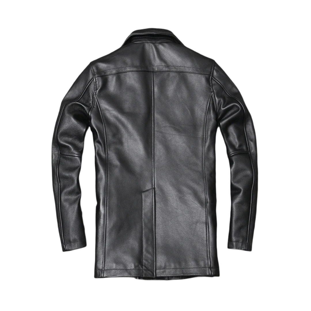 Ford | Men's Cowhide Double-Breasted Leather Jacket