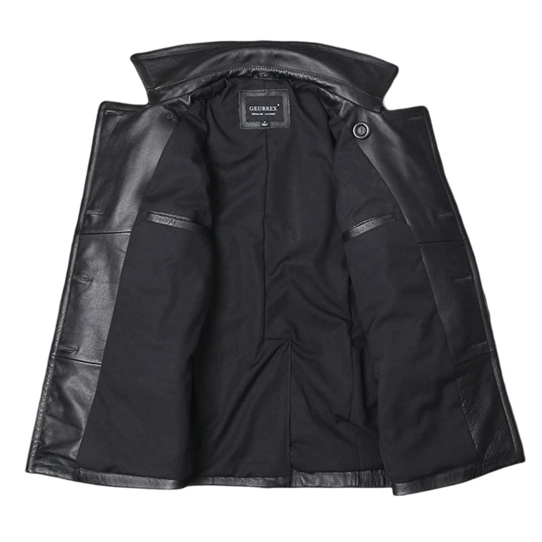 Ford | Men's Cowhide Double-Breasted Leather Jacket