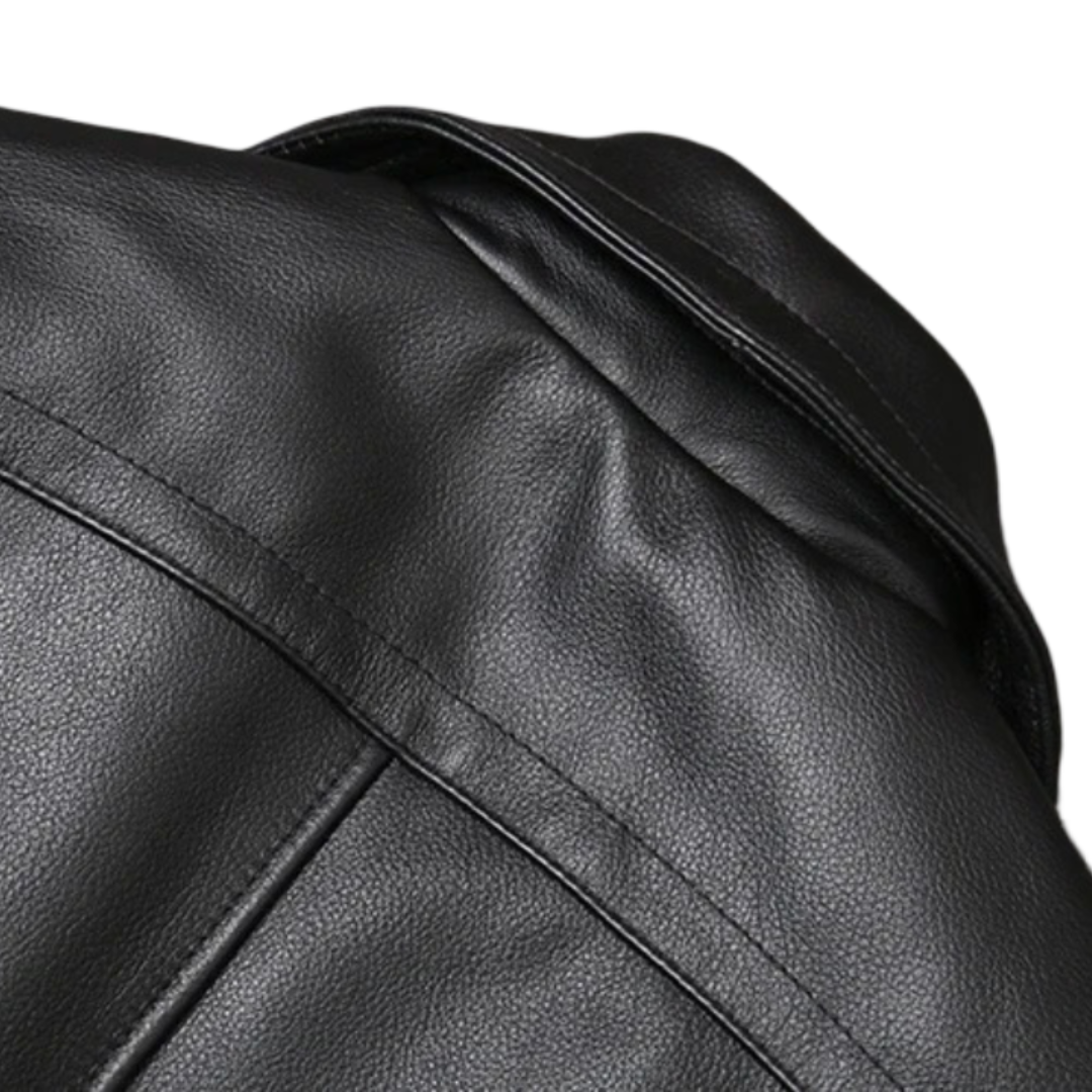 Ford | Men's Cowhide Double-Breasted Leather Jacket