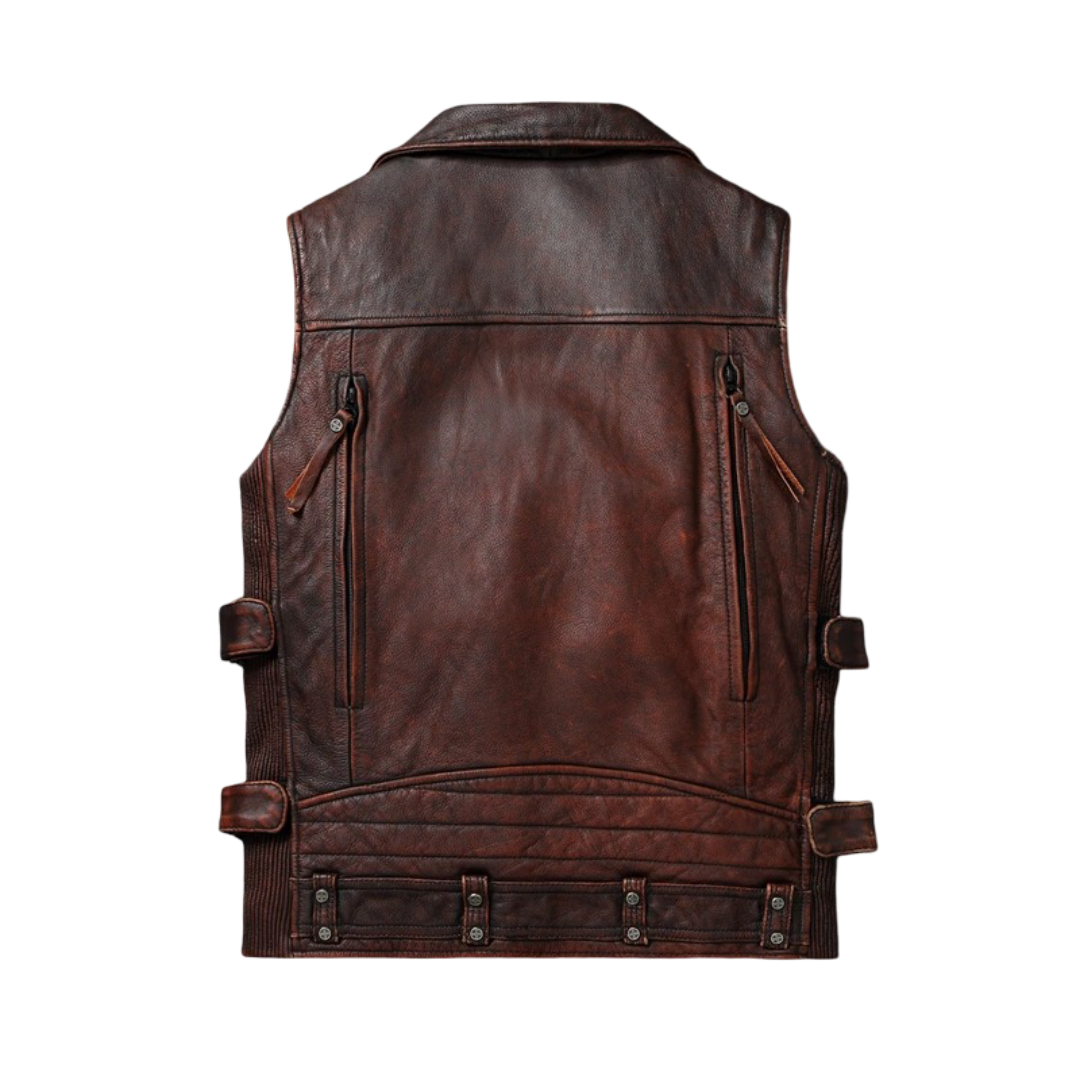 Viggo | Vintage Distressed Leather Vest