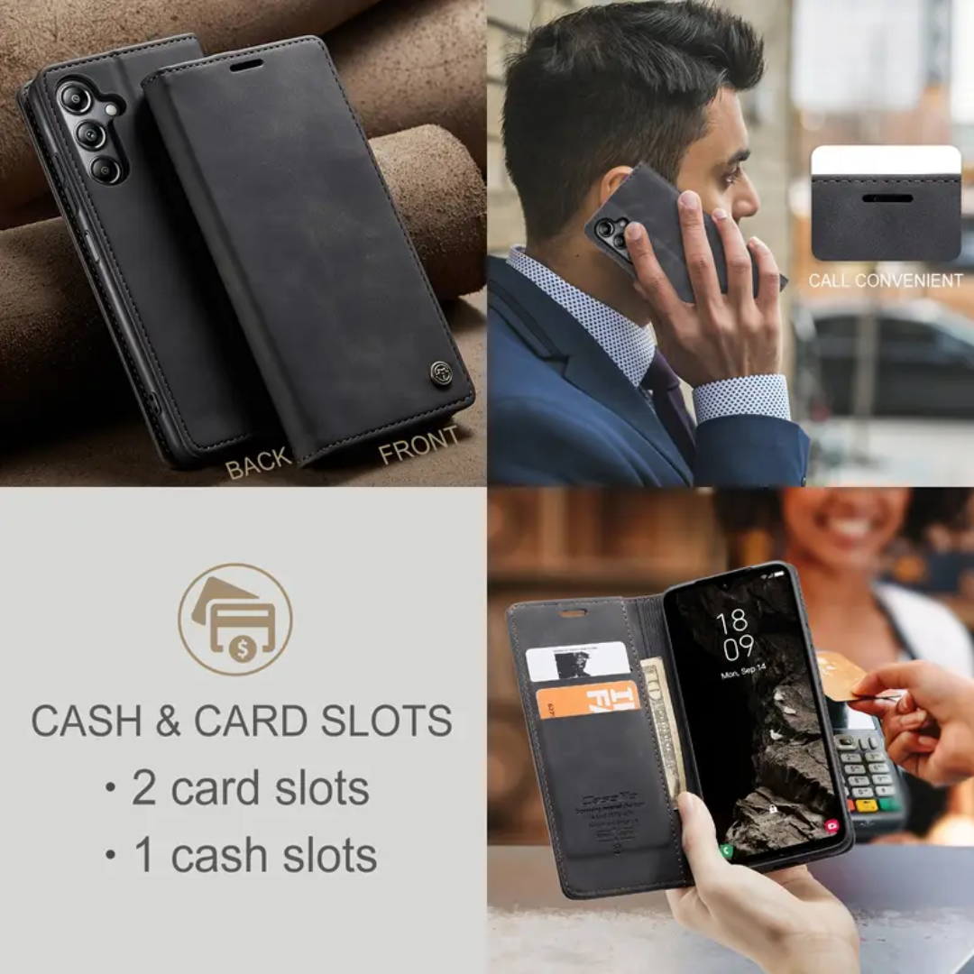 Maurice | Galaxy Convenient Flip Leather Phone Case (BUY 1 GET 1 FREE)