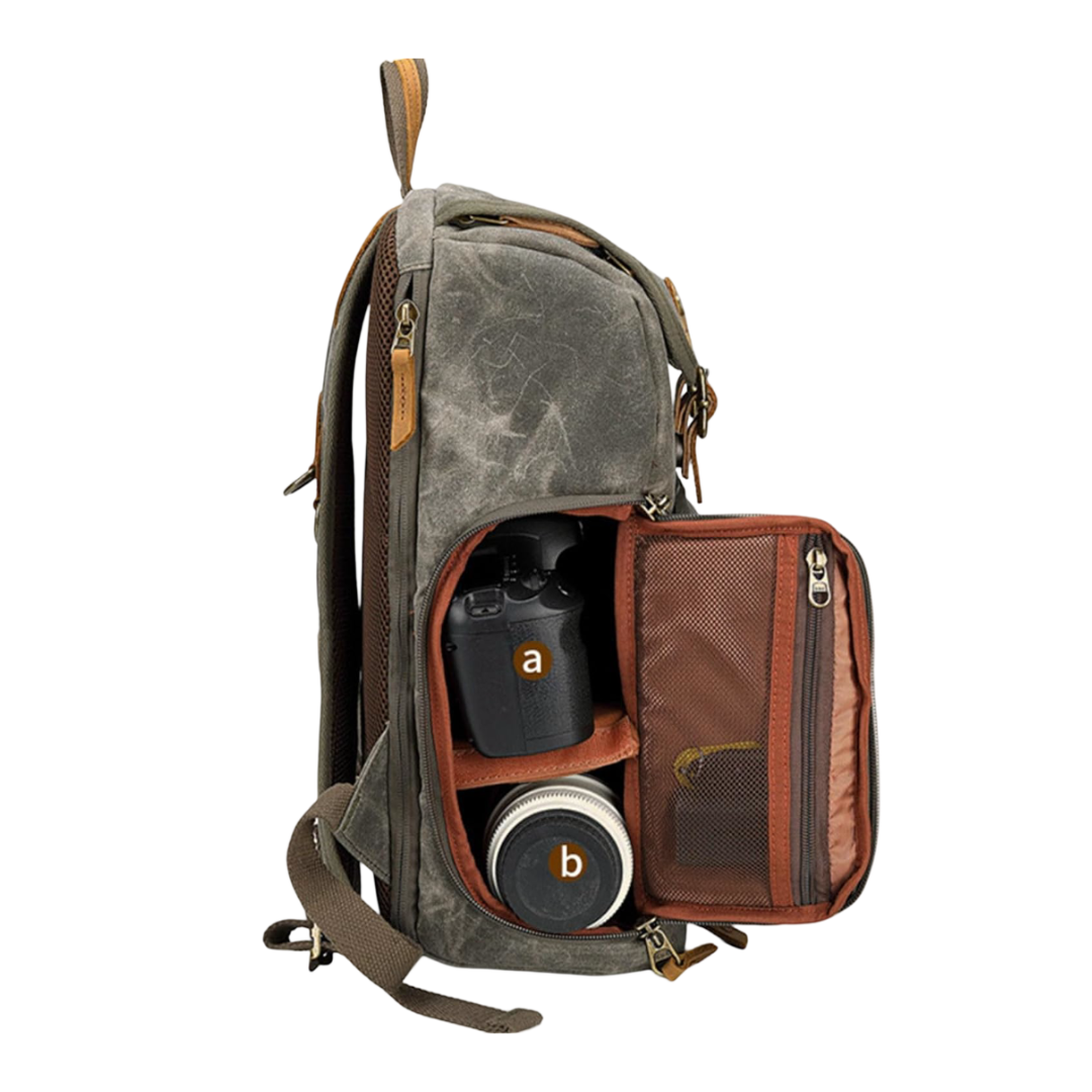 Jerick | Vintage Canvas Camera Backpack