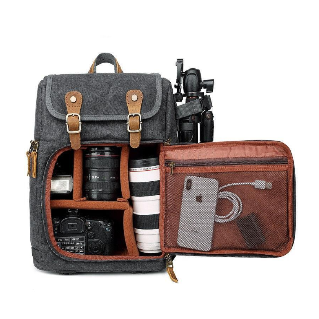 Jerick | Vintage Canvas Camera Backpack