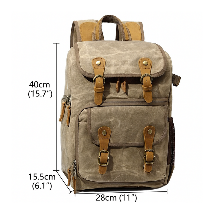 Jerick | Vintage Canvas Camera Backpack