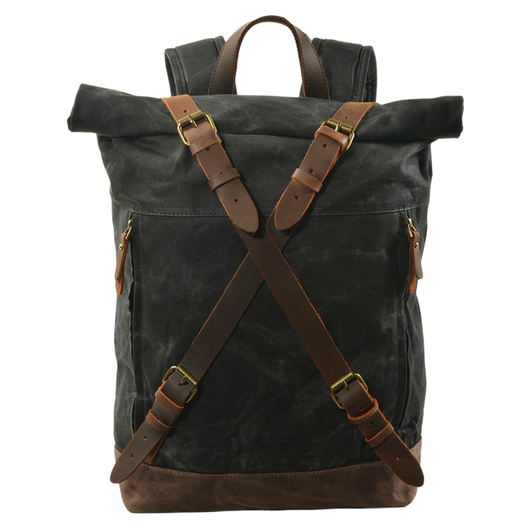 Barron | Waxed Rucksack Canvas Roll-Top Backpack