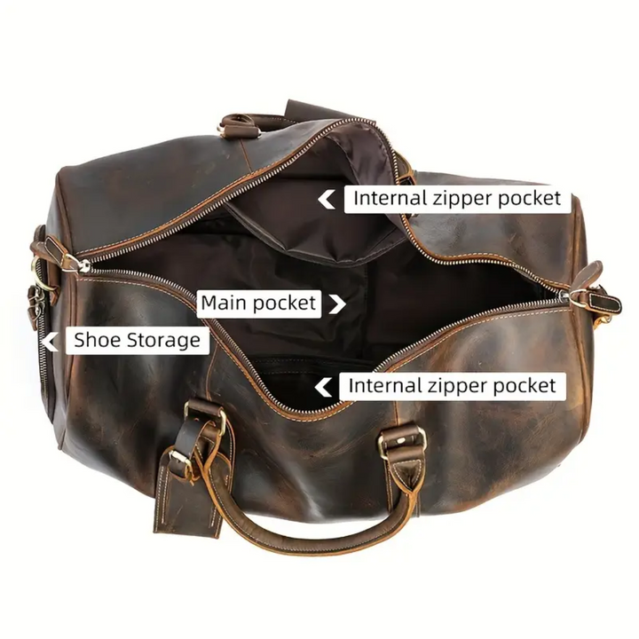 Arden | Classic Leather Duffel Tote