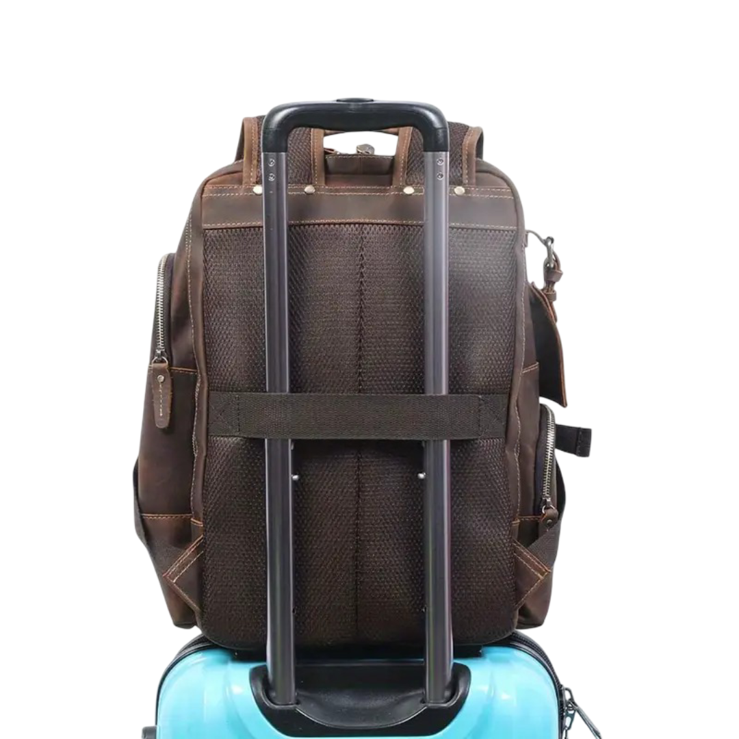 Sterling | Vintage Leather Multi‑Layer Backpack