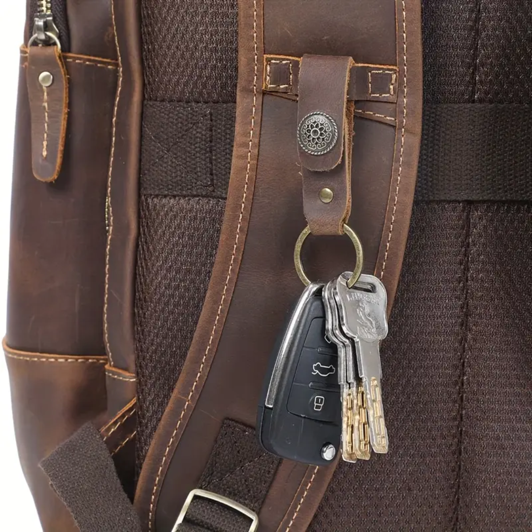 Sterling | Vintage Leather Multi‑Layer Backpack